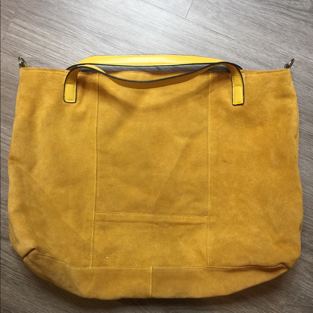 Zara yellow leather bag